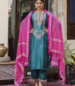 Rama embroidered silk blend salwar suit