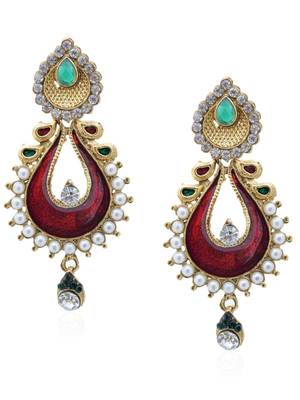 Wondrous Claret Turq Earring 1