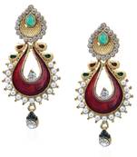 Wondrous Claret Turq Earring