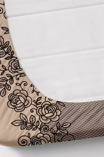 Beige brown) bed sheets with 2 king size pillow cover and double bed around elastic size 72x78x8 inches