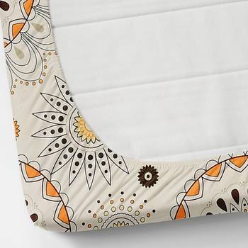 Cream white bed sheets with 2 king size pillow cover and double bed around elastic size 72x78x8 inches 2