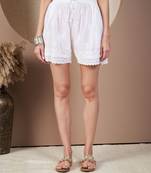 Women white chikankari plazzo