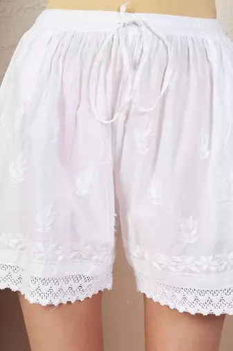 Women white chikankari plazzo