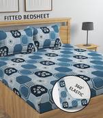 Light blue bed sheets with 2 king size pillow cover and double bed around elastic size 72x78x8 inches