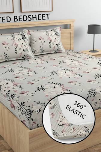 Green multi bed sheets with 2 king size pillow cover and double bed around elastic size 72x78x8 inches