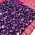Purple Soft Banarasi silk blend Saree