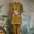 OLIVE VISCOSE SILK THEAD WITH SEQUINS EMBROIDERED WORK WEDDING FUNCTION FESTIVAL PARTY WEAR STRAIGHT KURTA PANT KOTI