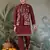 MAROON VISCOSE SILK THEAD WITH SEQUINS EMBROIDERED WORK WEDDING FUNCTION FESTIVAL PARTY WEAR STRAIGHT KURTA PANT KOTI