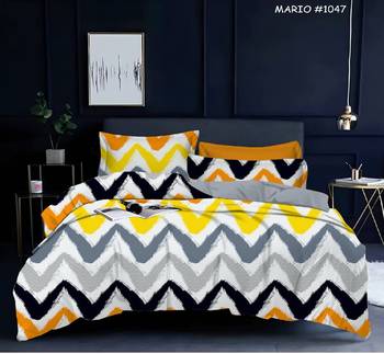 multicolor glace cotton fiited bedsheet 1