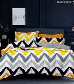 multicolor glace cotton fiited bedsheet