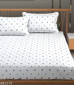 multicolor glace cotton fiited bedsheet