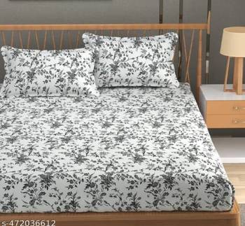 multicolor glace cotton fiited bedsheet 1