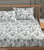 multicolor glace cotton fiited bedsheet