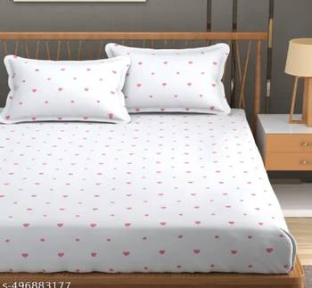 multicolor glace cotton fiited bedsheet 1
