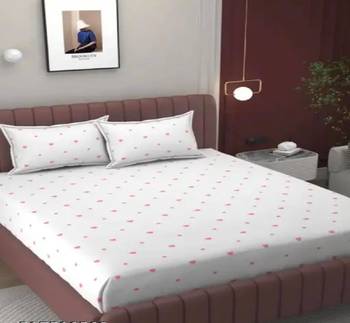 multicolor glace cotton fiited bedsheet 1