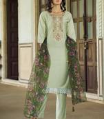 Pista embroidered viscose rayon kurta sets