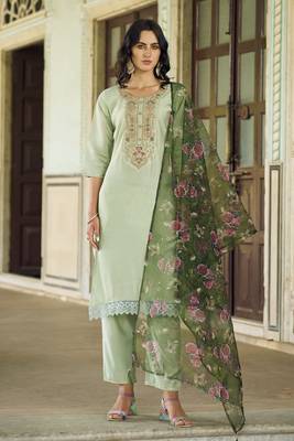 Pista embroidered viscose rayon kurta sets 4