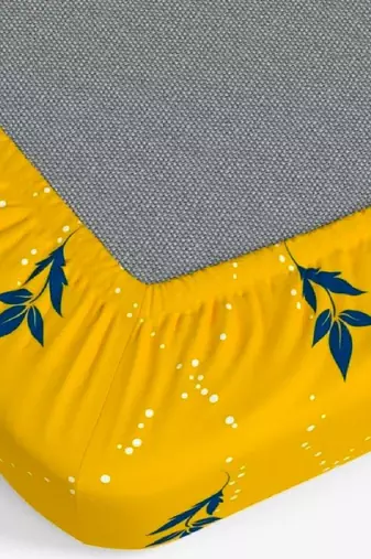 multicolor glace cotton fiited bedsheet