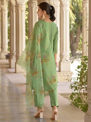 Pista embroidered silk blend kurta sets 4