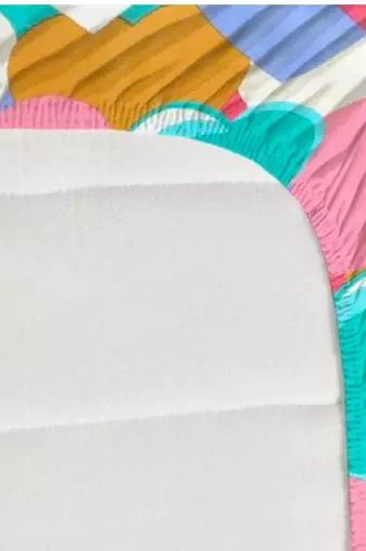 multicolor glace cotton fiited bedsheet
