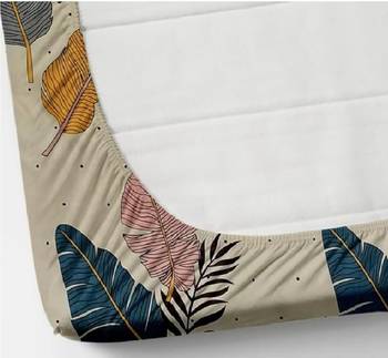 multicolor glace cotton fiited bedsheet 2