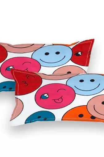 multicolor glace cotton fiited bedsheet