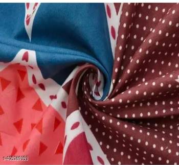 multicolor glace cotton fiited bedsheet 2