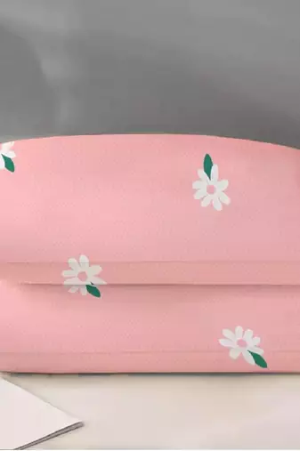 multicolor glace cotton fiited bedsheet