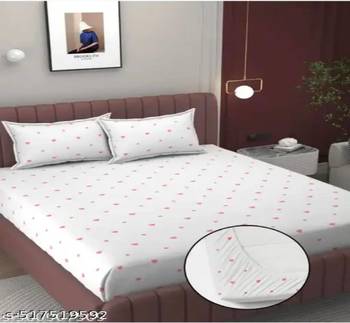 multicolor glace cotton fiited bedsheet 2