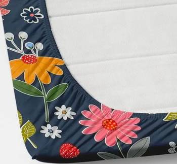 multicolor glace cotton fiited bedsheet 3