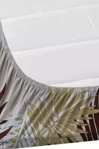 multicolor glace cotton fiited bedsheet