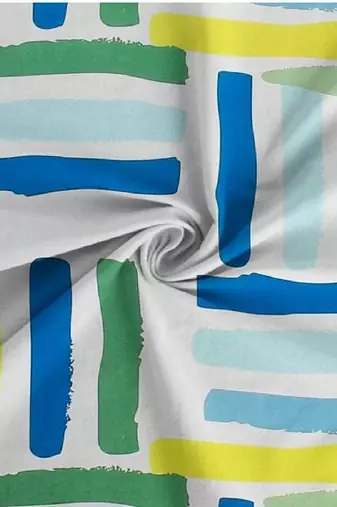multicolor glace cotton fiited bedsheet
