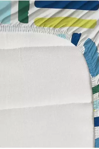 multicolor glace cotton fiited bedsheet