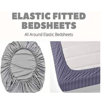 multicolor glace cotton fiited bedsheet 3