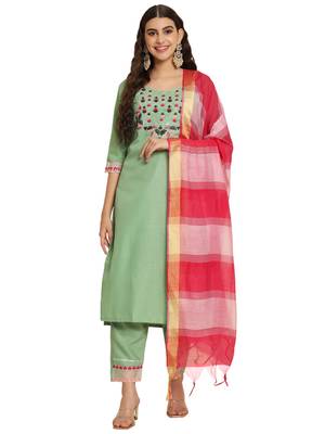 Pista embroidered silk blend salwar suit 2