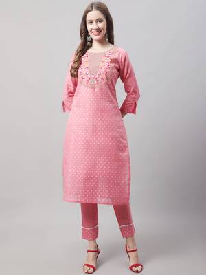 Gajari embroidered chanderi modal salwar suit 2