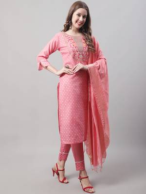 Gajari embroidered chanderi modal salwar suit 3