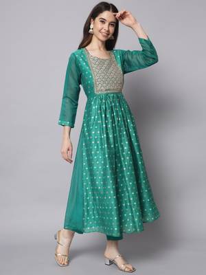 Rama embroidered chanderi modal salwar suit 1
