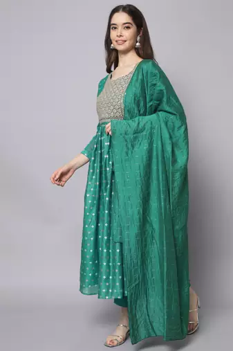 Rama embroidered chanderi modal salwar suit
