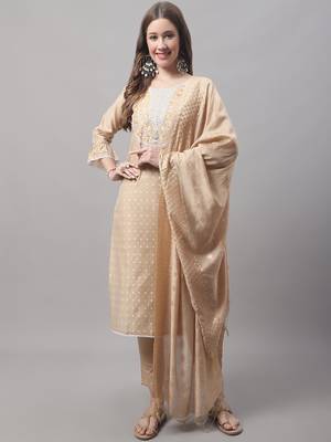 Chicku embroidered chanderi modal salwar suit 1