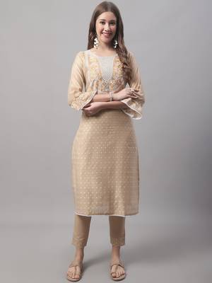 Chicku embroidered chanderi modal salwar suit 2