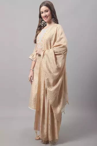 Chicku embroidered chanderi modal salwar suit
