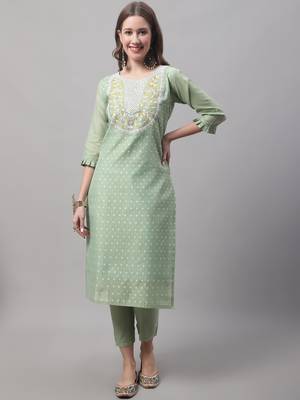 Pista embroidered chanderi modal salwar suit 2