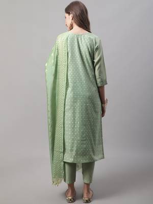 Pista embroidered chanderi modal salwar suit 3