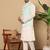 Sea green silk embroidered nehru jacket