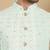Sea green silk embroidered nehru jacket