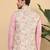 Light blue silk embroidered nehru jacket