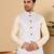 White silk embroidered nehru jacket