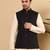 Yellow silk embroidered nehru jacket