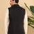 Yellow silk embroidered nehru jacket